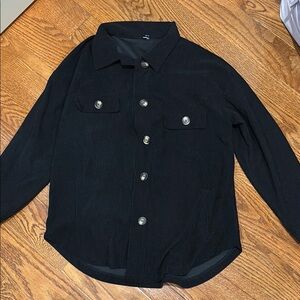Black corduroy button down shirt